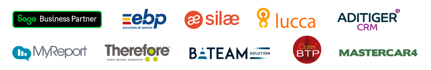 Revendeur EBP, Sage, Silae, Lucca, MyReport, Therefore, Bateam, Optim, Mastercar
